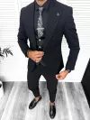 Costum barbati slim fit negru, 3 piese 13312