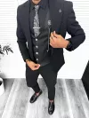 Costum barbati slim fit negru, 3 piese 13312