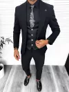 Costum barbati slim fit negru, 3 piese 13312