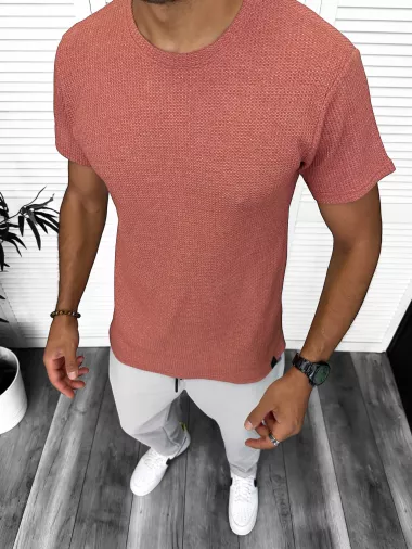 Tricou barbati corai, slim fit 13318