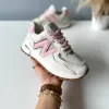 Adidasi dama casual albi cu roz 2532