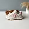 Adidasi dama casual albi cu roz 2532