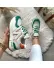 Adidasi dama casual albi cu verde 2532 N12-4