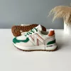Adidasi dama casual albi cu verde 2532