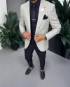 Costum barbati slim fit sacou + pantaloni + vesta 13243