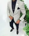 Costum barbati slim fit sacou + pantaloni + vesta 13243