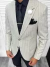 Costum barbati slim fit sacou + pantaloni + vesta 13243
