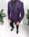 Costum barbati slim fit sacou + pantaloni + vesta 13245