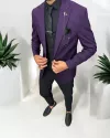 Costum barbati slim fit sacou + pantaloni + vesta 13245