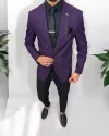 Costum barbati slim fit sacou + pantaloni + vesta 13245