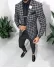 Costum barbati slim fit sacou + pantaloni + vesta 5000 19-5