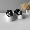 Adidasi dama casual negri, cu platforma de 6cm, NB733