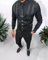 Vesta barbati eleganta slim fit, neagra, 13212