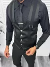 Vesta barbati eleganta slim fit, neagra, 13212