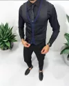 Vesta barbati eleganta slim fit, neagra, 13213