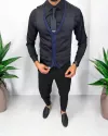 Vesta barbati eleganta slim fit, neagra, 13213