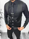 Vesta barbati eleganta slim fit, neagra, 13215
