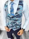 Vesta barbati eleganta slim fit, camuflaj , 13220