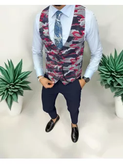 Vesta barbati eleganta slim fit, camuflaj , 13266 D5-2.1