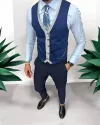 Vesta barbati eleganta slim fit, bleumarin, 13222