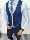 Vesta barbati eleganta slim fit, bleumarin, 13222