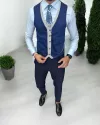 Vesta barbati eleganta slim fit, bleumarin, 13222