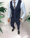 Vesta barbati eleganta slim fit, bleumarin, 13223