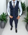 Vesta barbati eleganta slim fit, bleumarin, 13223