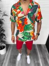 Compleu de vara camasa imprimeu + pantaloni 13216