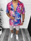 Compleu de vara camasa imprimeu + pantaloni 13219