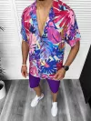 Compleu de vara camasa imprimeu + pantaloni 13221