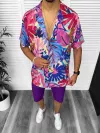 Compleu de vara camasa imprimeu + pantaloni 13221