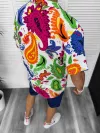 Compleu de vara camasa imprimeu + pantaloni 13224
