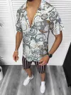 Compleu de vara camasa imprimeu + pantaloni 13225