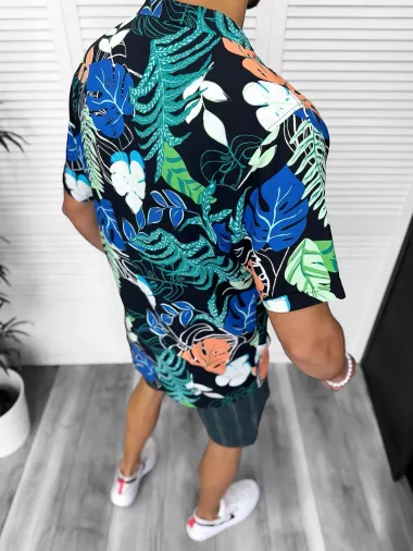 Compleu de vara camasa imprimeu + pantaloni 13229