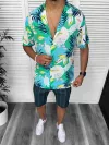 Compleu de vara camasa imprimeu + pantaloni 13230