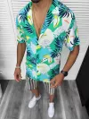 Compleu de vara camasa imprimeu + pantaloni 13231