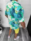 Compleu de vara camasa imprimeu + pantaloni 13232