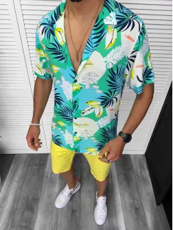 Camasa barbati PREMIUM , maneca scusta, cu imprimeu 13171 P18-4.3