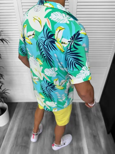 Camasa barbati PREMIUM , maneca scusta, cu imprimeu 13171 P18-4.3