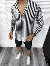 Compleu de vara camasa dungi + pantaloni 13213
