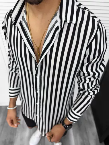 Compleu de vara camasa dungi + pantaloni 13213