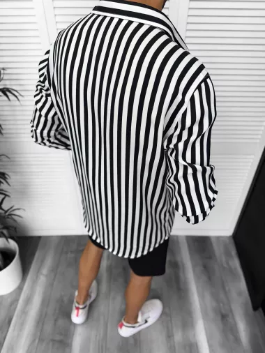 Compleu de vara camasa dungi + pantaloni 13213