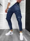Blugi barbati conici albastri cargo 13335