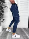 Blugi barbati conici albastri cargo 13335
