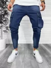 Blugi barbati conici albastri cargo 13335