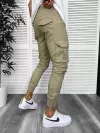 Pantaloni de trening cargo, kaki, conici 3157