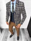 Costum barbati slim fit sacou, pantaloni, vesta, cravata, batista 13200