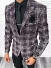 Costum barbati slim fit sacou, pantaloni, vesta, cravata, batista 13201