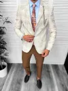 Costum barbati slim fit sacou, pantaloni, vesta, cravata, batista 13205